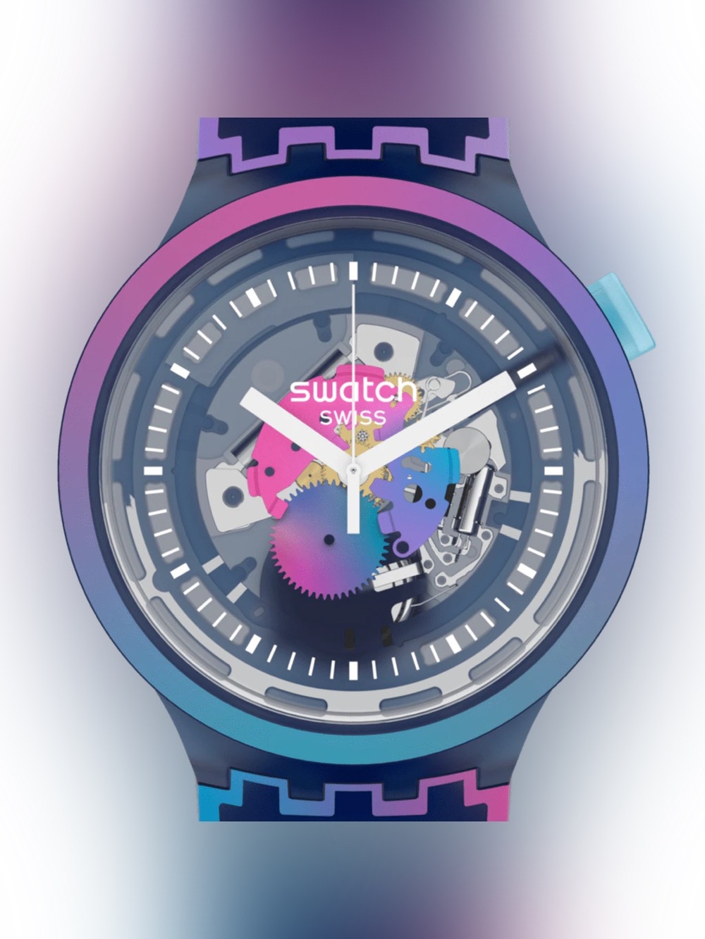 Swatch RAINBOW IN THE NIGHT Swiss Watch w/box & Authenticity Card